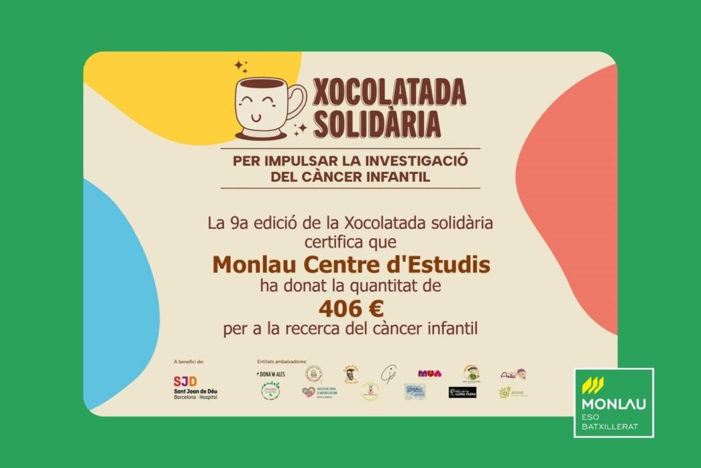 Monlau participa en la 9ª edició de la Xocolatada Solidària 2026