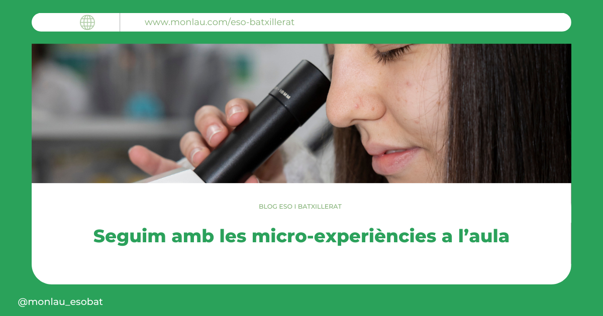 Seguim amb les micro-experiències a l’aula