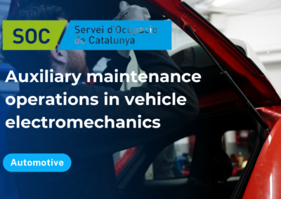 Auxiliary maintenance operations in vehicle electromechanics